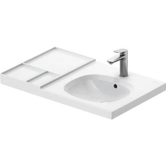 Aurena 31 3/4'' Rectangular Wall Mounted Sink in White with Single Faucet Hole an-related