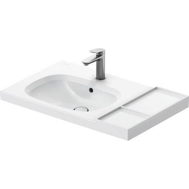 Aurena 31 3/4'' Rectangular Wall Mounted Sink in White with Single Faucet Hole an-related
