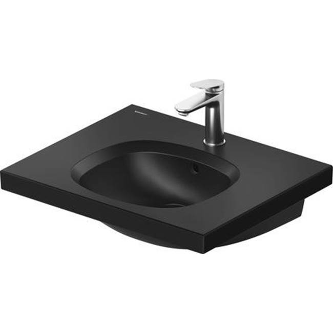 Aurena 23 5/8'' Rectangular Wall Mounted Sink in Matte Black with Single Faucet H-related