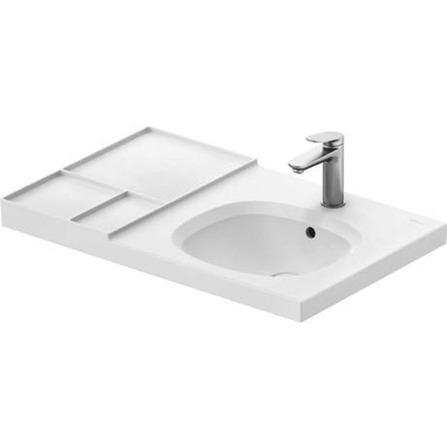 Aurena 31 3/4'' Rectangular Wall Mounted Sink in Satin Matte White with Single Fa-shop