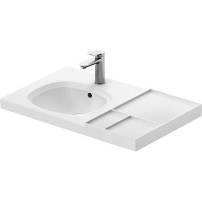 Aurena 31 3/4'' Rectangular Wall Mounted Sink in Satin Matte White with Single Fa-related