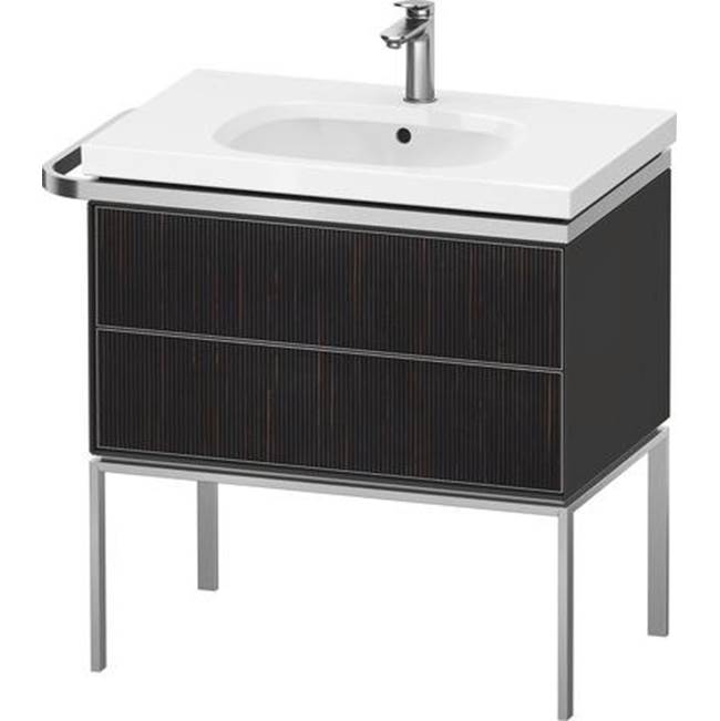 Aurena 30 7/8'' Wall Mount Two Drawer Single Vanity Cabinet in Embossed Ebony, Si-related