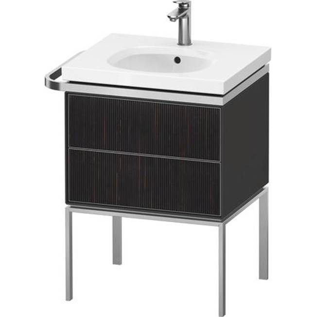 Aurena 23'' Wall Mount Two Drawer Single Vanity Cabinet in Embossed Ebony, Sink S-related
