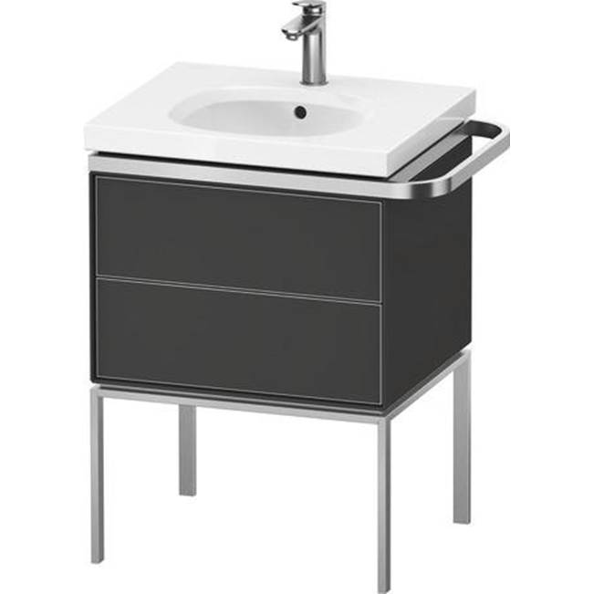 Aurena 23'' Wall Mount Two Drawer Single Vanity Cabinet in Satin Matte Graphite, -shop