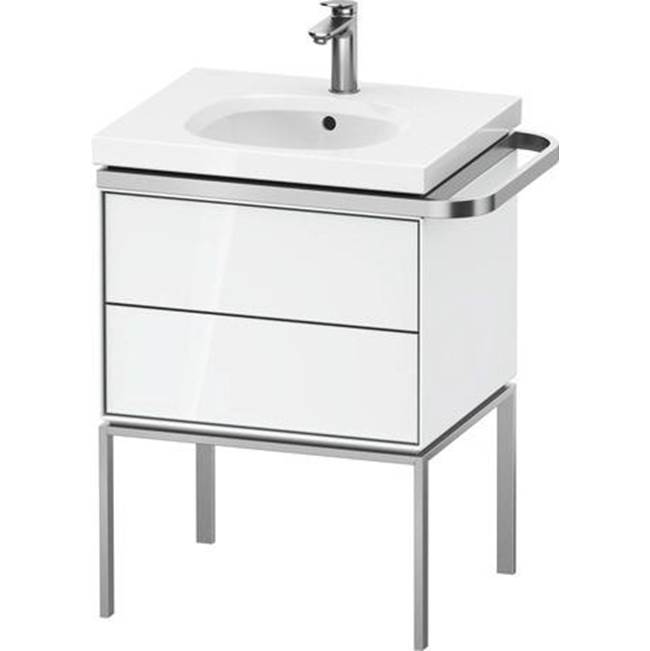 Aurena 23'' Wall Mount Two Drawer Single Vanity Cabinet in High Gloss White, Sink-related