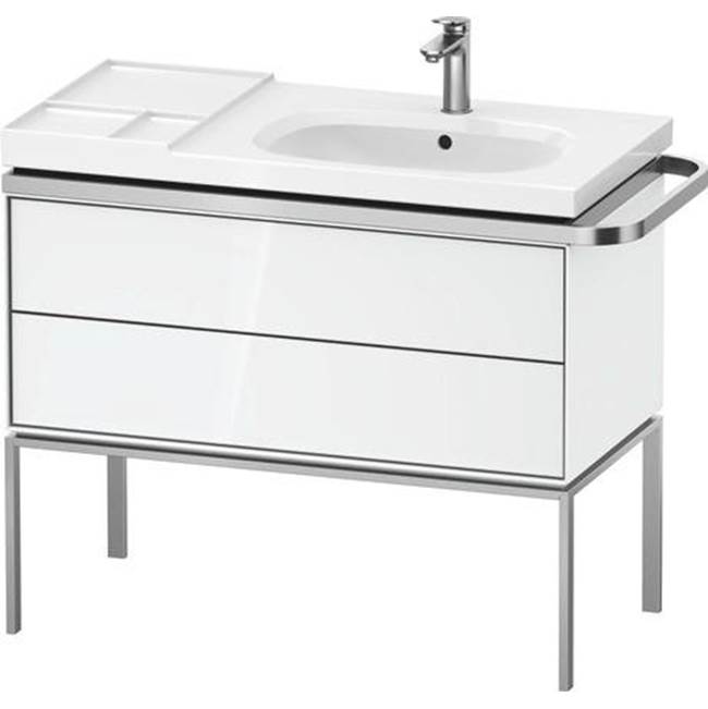 Aurena 38 3/4'' Wall Mount Two Drawer Single Vanity Cabinet in High Gloss White, -related