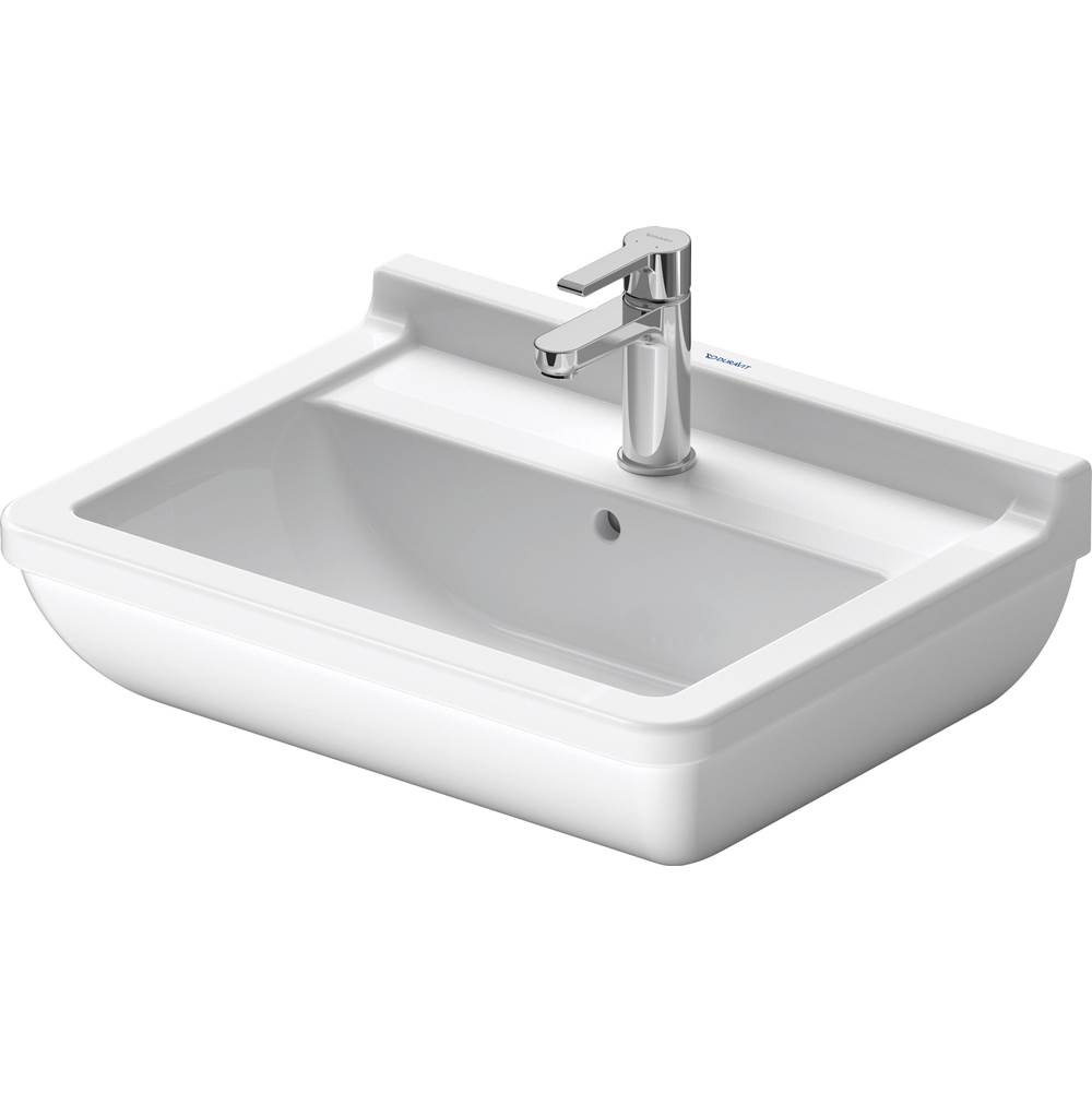Starck 3 21 5/8'' Rectangular Wall Mounted Sink in White with Single Faucet Hole -related