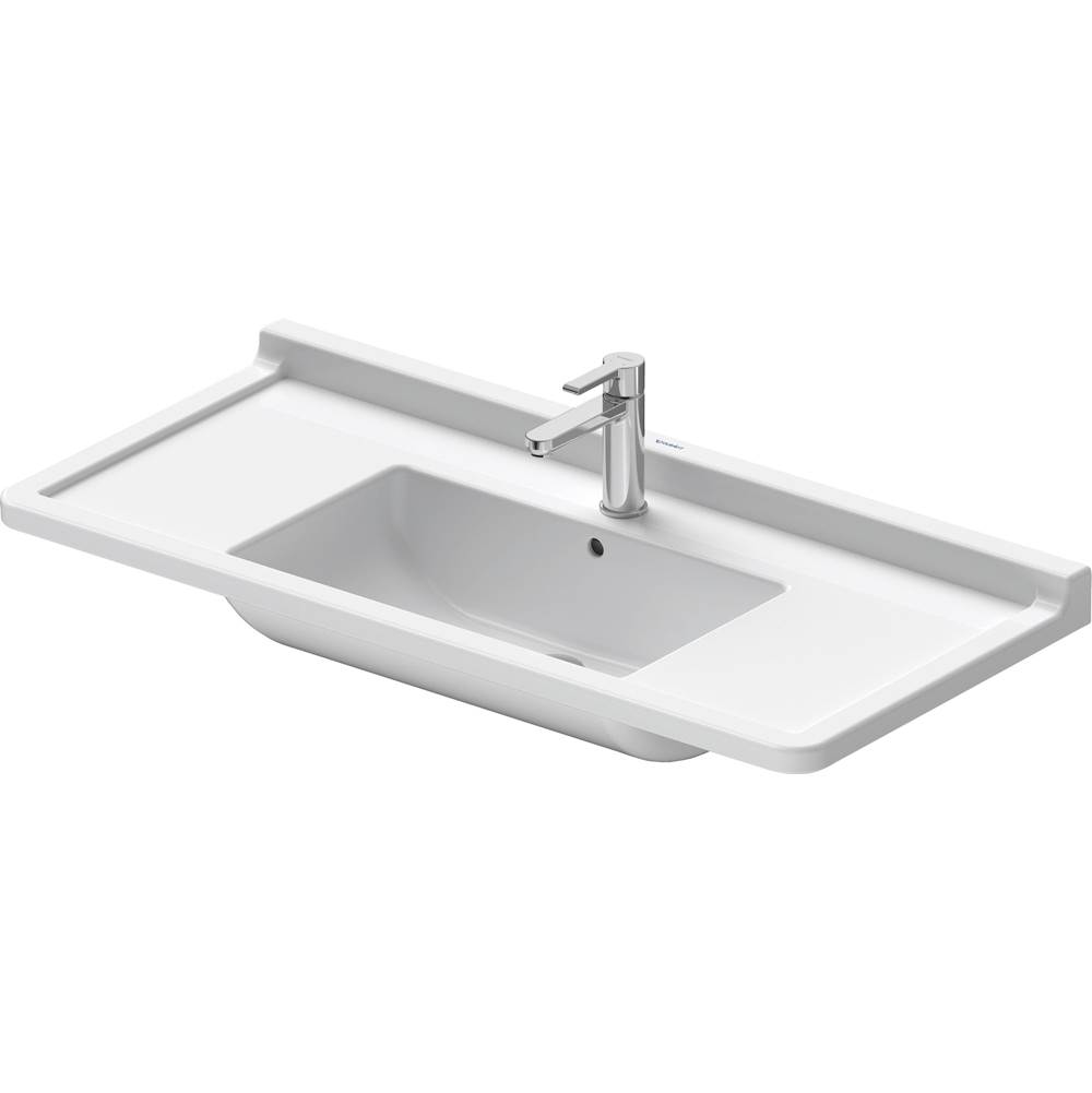 Starck 3 41 3/8'' Rectangular Wall Mounted Sink in White with Single Faucet Hole -related