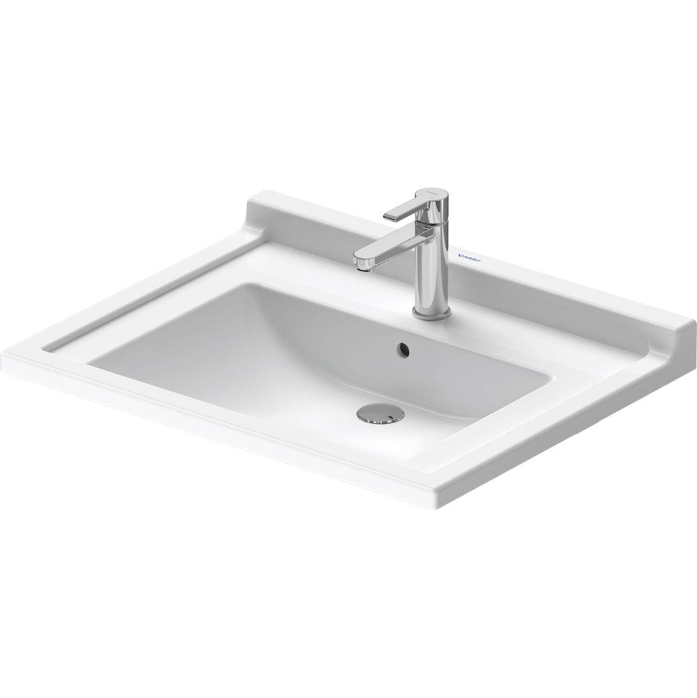 Starck 3 27 1/2'' Rectangular Wall Mounted Sink in White with Single Faucet Hole -shop