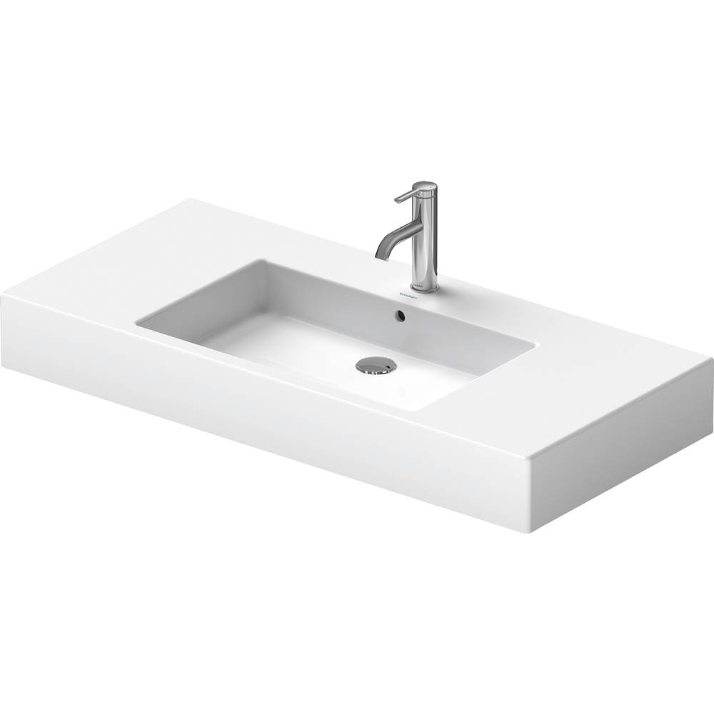 Vero 41 3/8'' Rectangular Wall Mounted Sink in White with Single Faucet Hole and -shop
