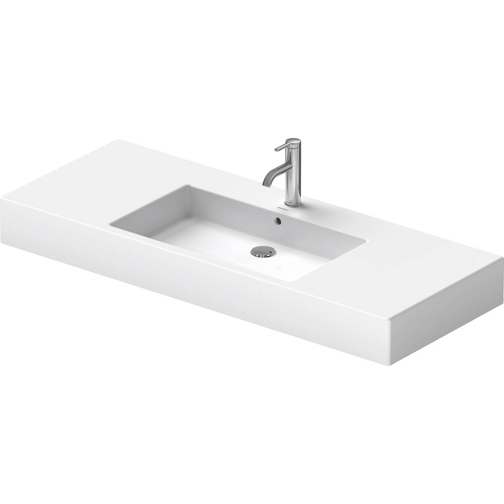 Vero 49 1/4'' Rectangular Wall Mounted Sink in White with Single Faucet Hole and -shop