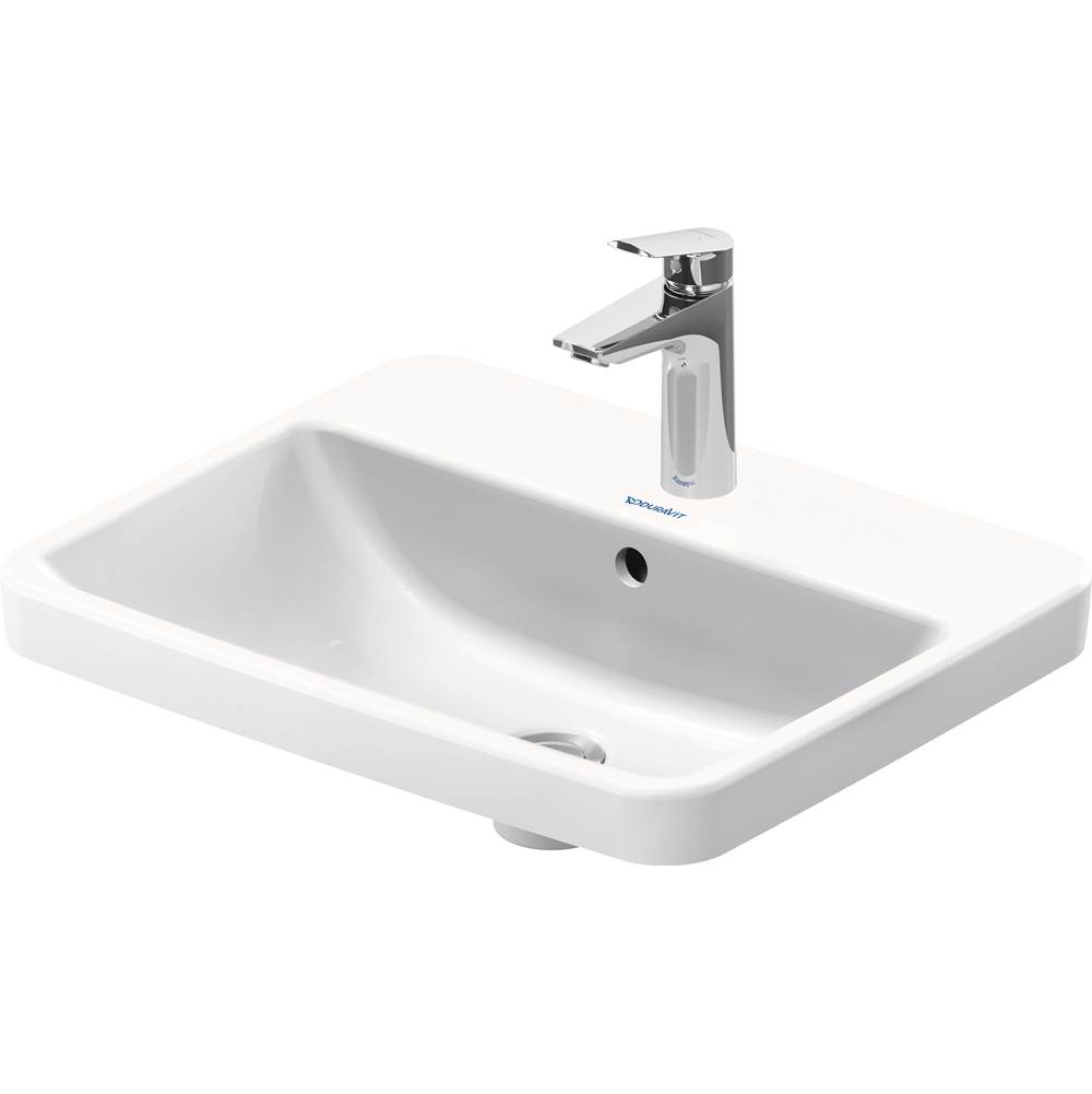 No.1 21 5/8'' Rectangular Drop In Sink in White with Single Faucet Hole and Overf-related
