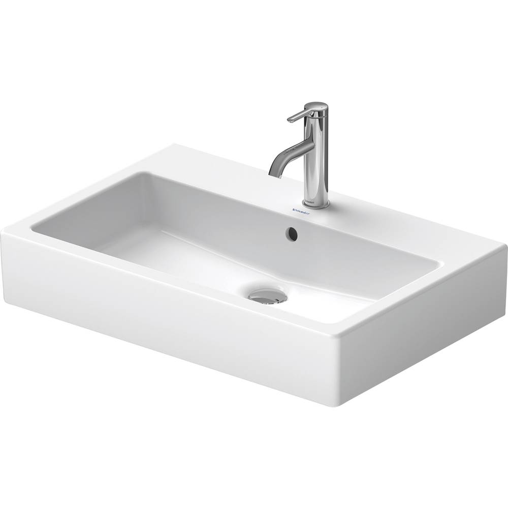 Vero 27 1/2'' Rectangular Wall Mounted Sink in White with Single Faucet Hole and -related