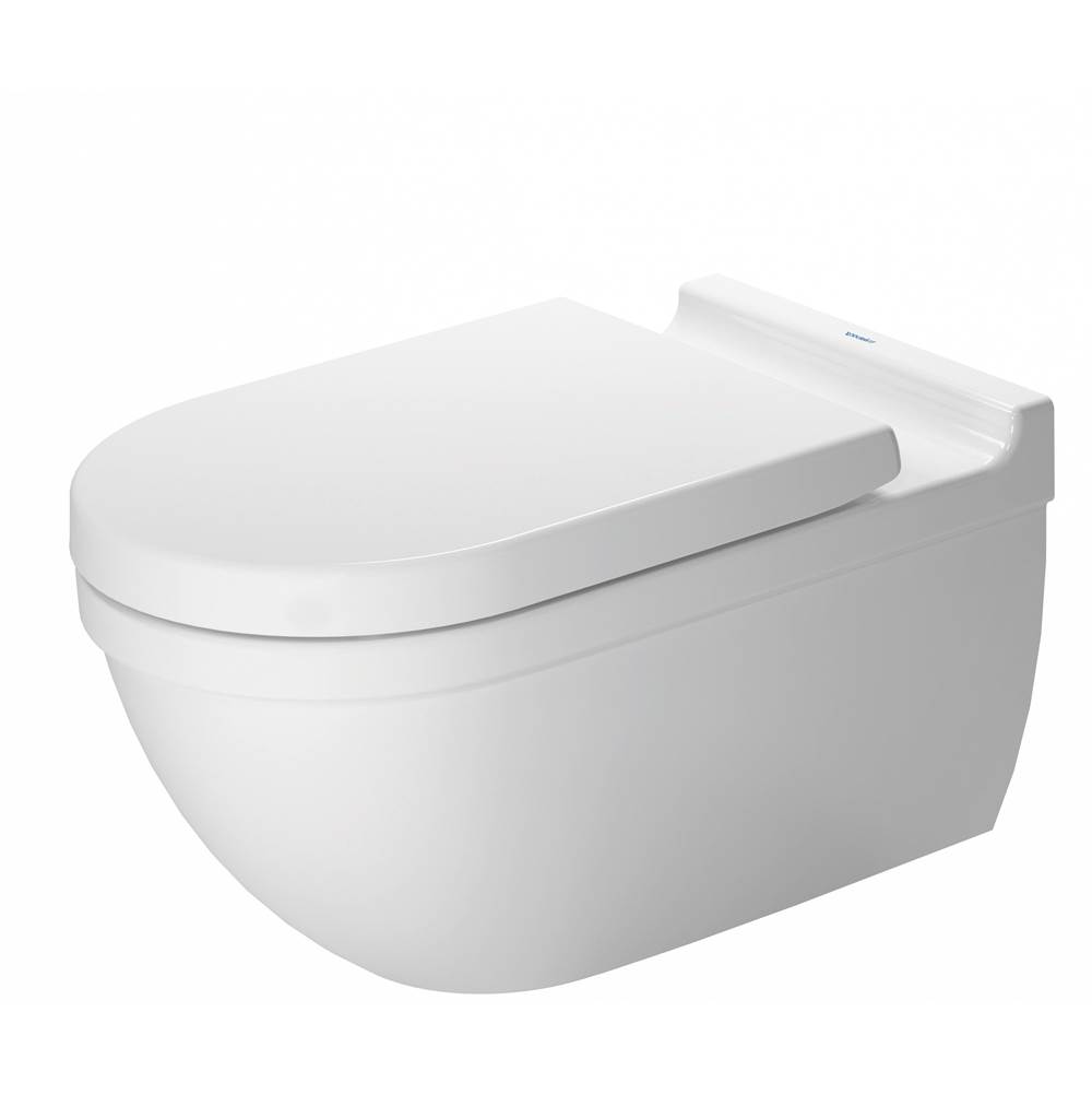 Starck 3 1.6/0.8 GPF Dual Flush ADA Compliant Elongated Wall Mounted Toilet in Wh-shop
