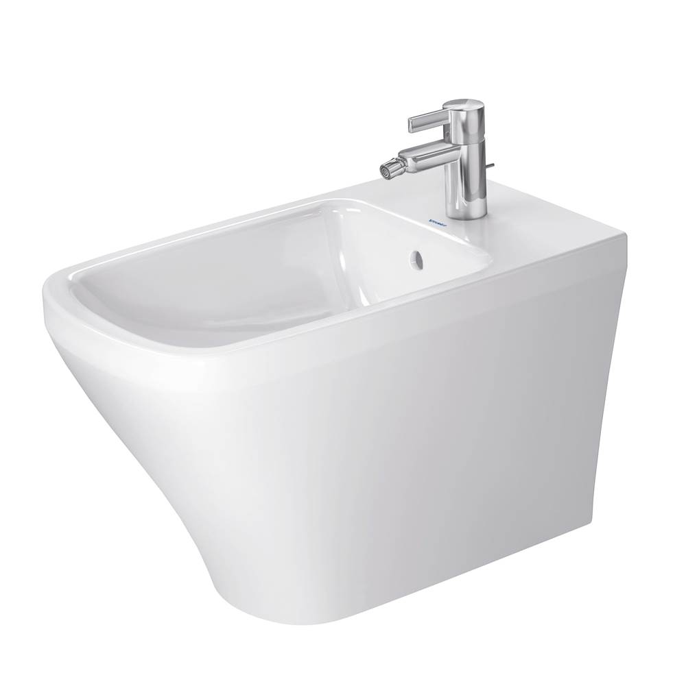DuraStyle Single Hole Horizontal Spray Floorstanding Bidet in White-related