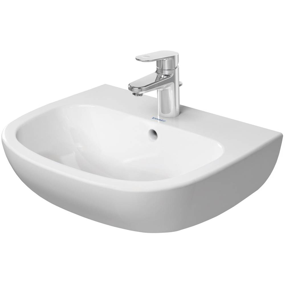 D-Code 21 5/8'' Rectangular Wall Mounted Sink in White with Single Faucet Hole an-related