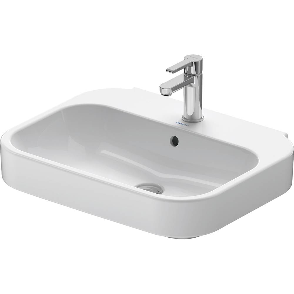 Happy D.2 23 5/8'' Rectangular Wall Mounted Sink in White with Single Faucet Hole-related