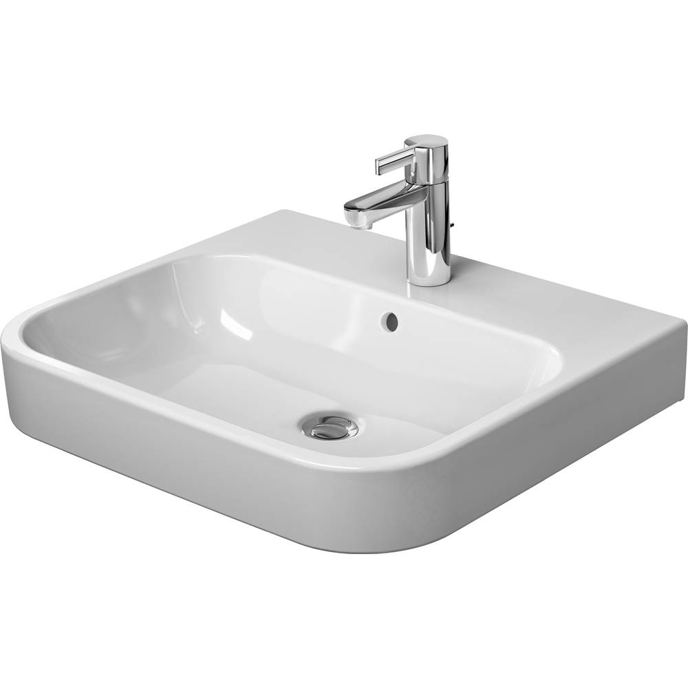 Happy D.2 23 5/8'' Rectangular Wall Mounted Sink in White with Single Faucet Hole-related