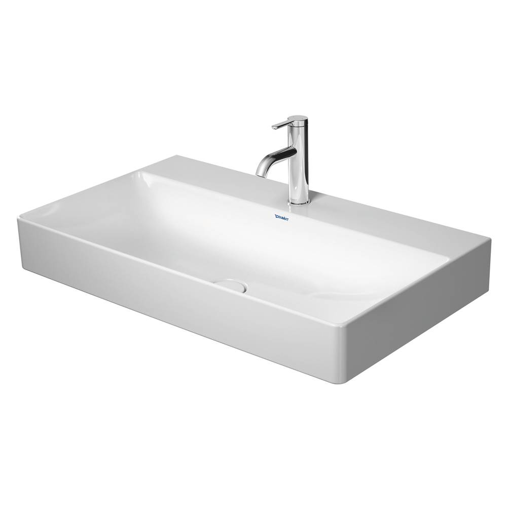 DuraSquare 31 1/2'' Rectangular Wall Mounted Sink in White with Single Faucet Hol-shop