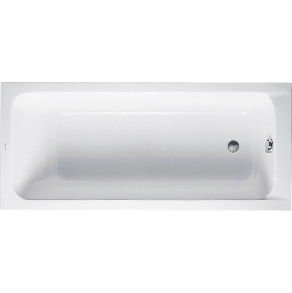 D-Code 63'' x 27 1/2'' Rectangular Drop In Bathtub in White Acrylic with Reversib-shop