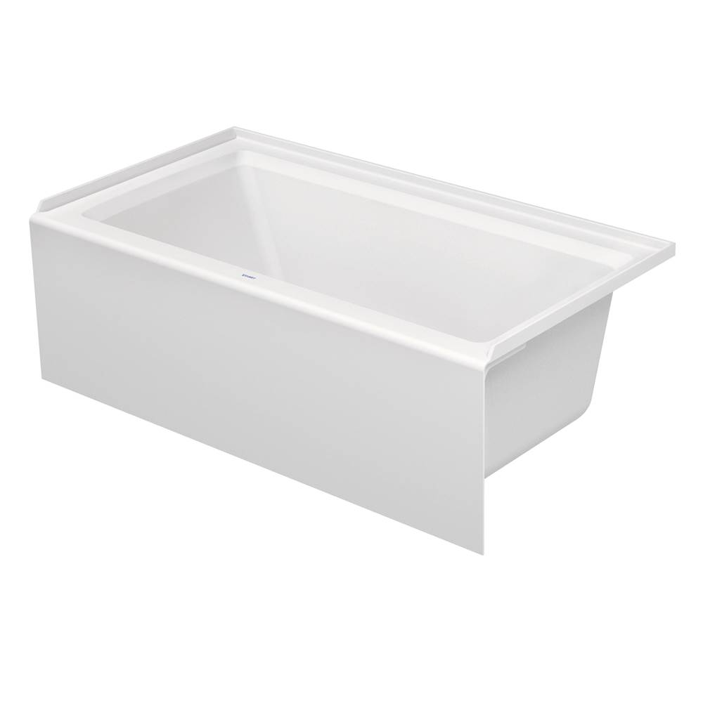 Architec 60'' x 32'' Rectangular Alcove Bathtub in White Acrylic with Right Drain-shop
