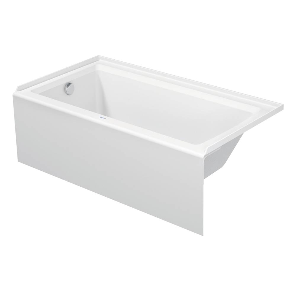 Architec 60'' x 32'' Rectangular Alcove Bathtub in White Acrylic with Left Drain,-shop