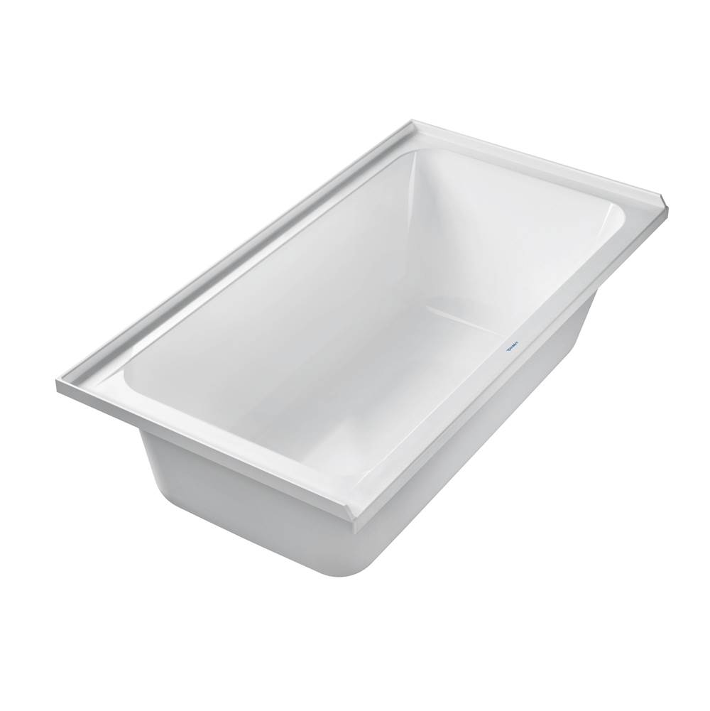 D-Code 60'' x 32'' Rectangular Drop In Bathtub in White Acrylic with Left Drain, -shop