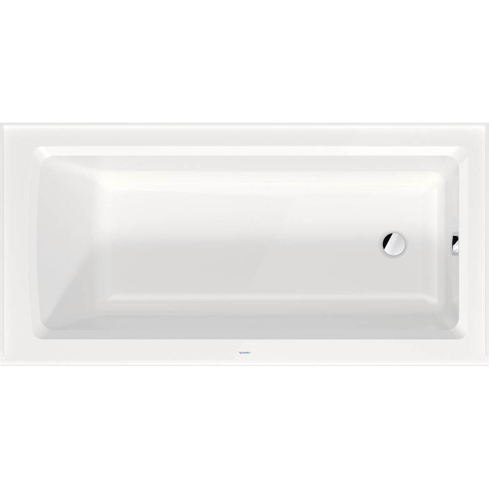 Architec 60'' x 30'' Rectangular Alcove Bathtub in White Acrylic with Right Drain-shop