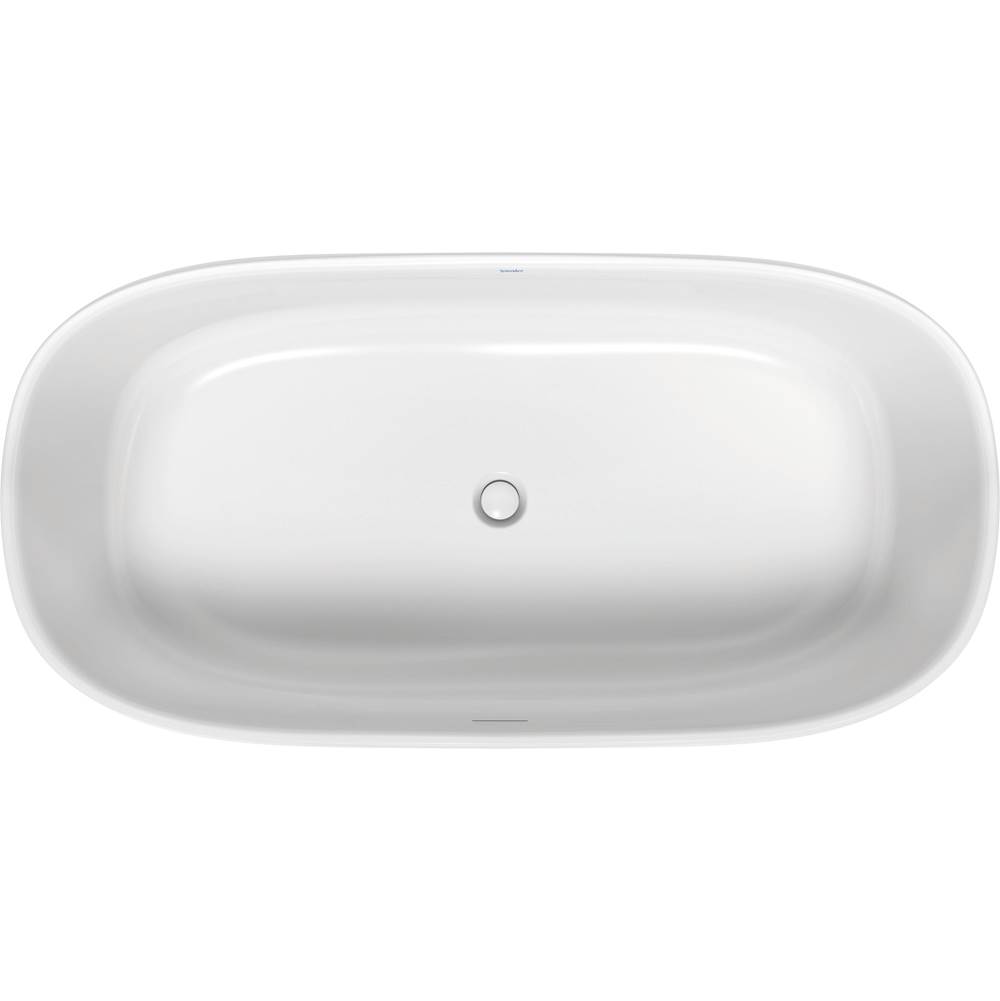 Zencha 70 7/8'' x 35 3/8'' Oval Freestanding Bathtub in White Solid Surface with -shop