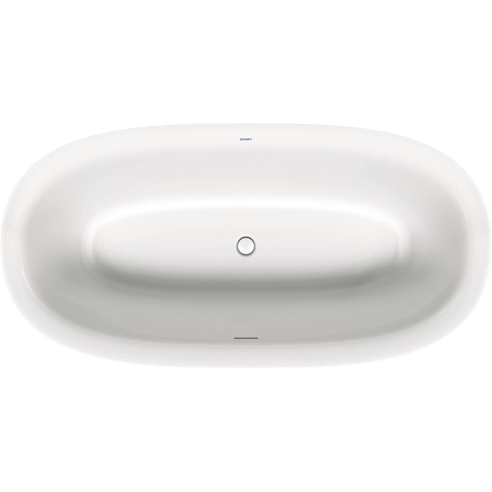 White Tulip 70 7/8'' x 35 3/8'' Oval Freestanding Bathtub in White Acrylic with C-shop