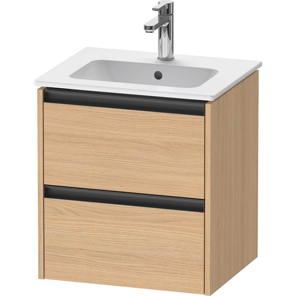 Ketho.2 20 1/8'' Wall Mount Two Drawer Single Vanity Cabinet in Natural Oak, Sink-related