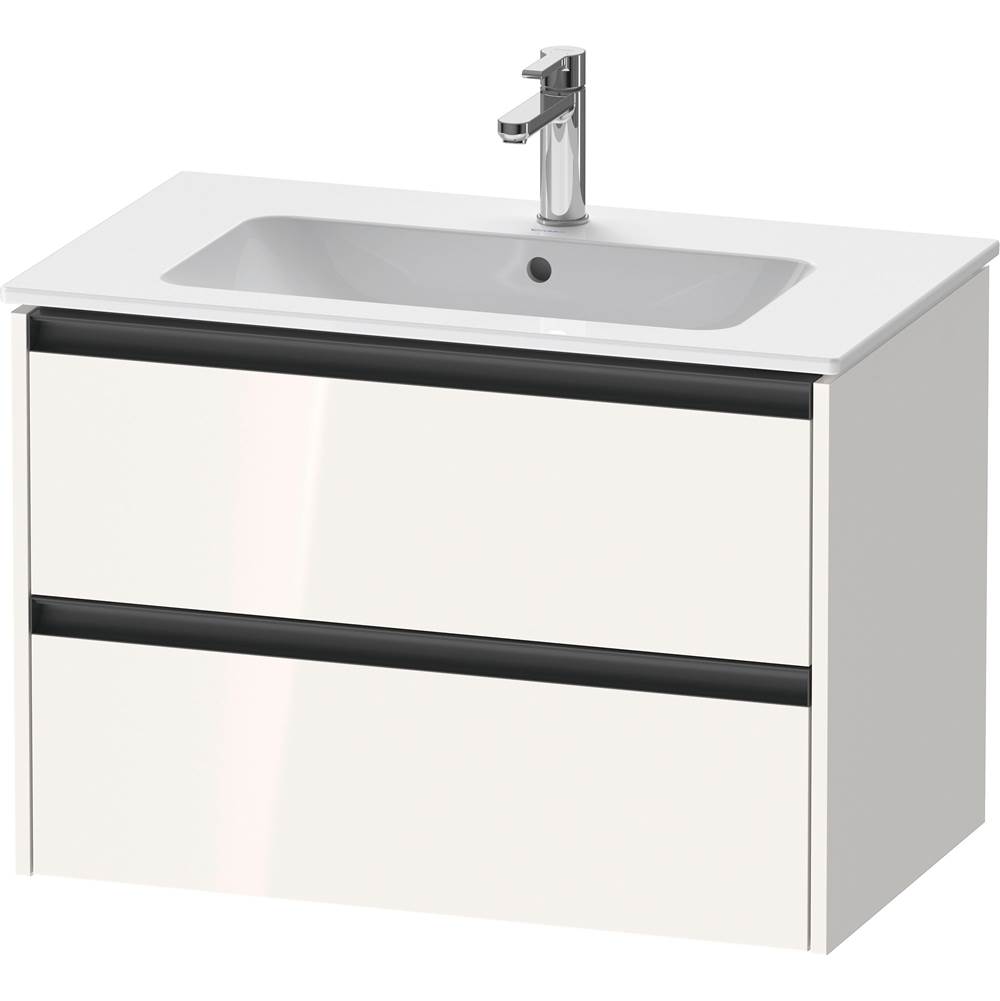 Ketho.2 31 7/8'' Wall Mount Two Drawer Single Vanity Cabinet in High Gloss White,-related