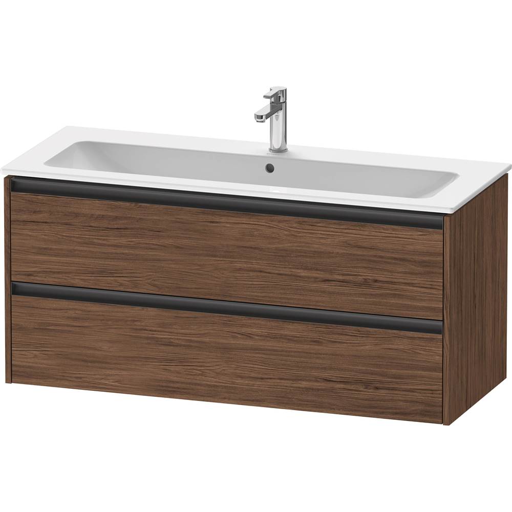 Ketho.2 47 5/8'' Wall Mount Two Drawer Single Vanity Cabinet in Dark Walnut, Sink-related