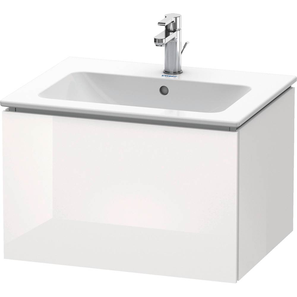 L-Cube 24 3/8'' Wall Mount One Drawer Single Vanity Cabinet in High Gloss White, -related