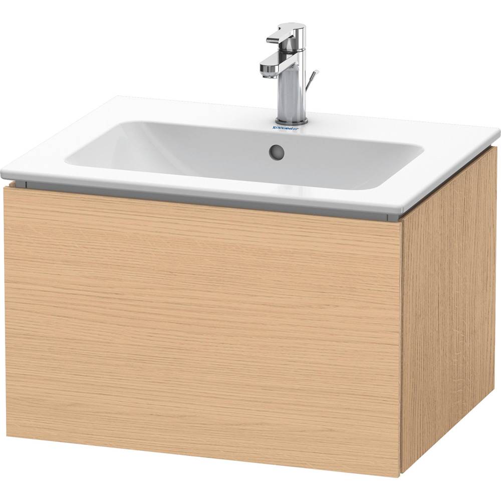 L-Cube 24 3/8'' Wall Mount One Drawer Single Vanity Cabinet in Natural Oak, Sink -related