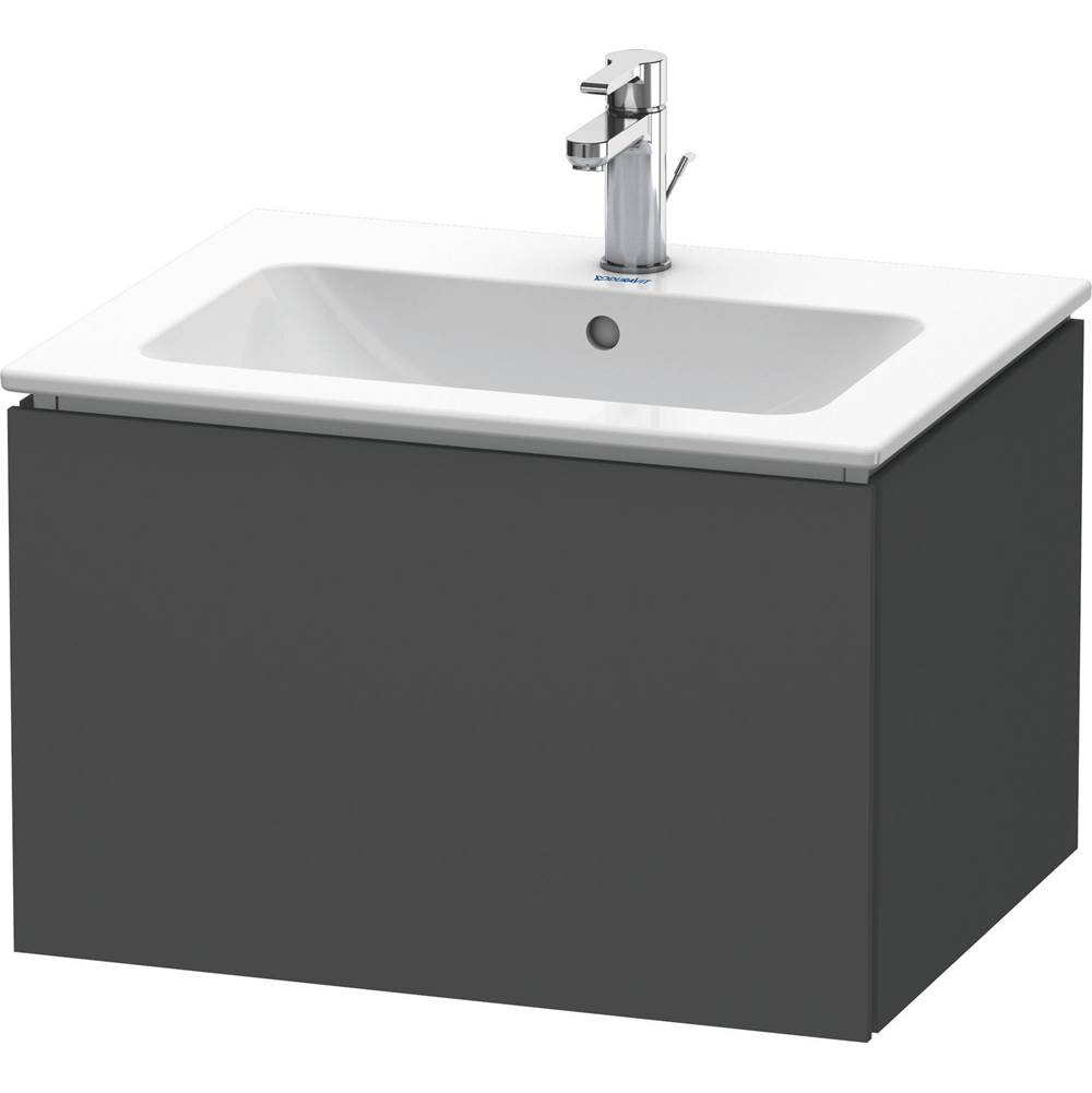 L-Cube 24 3/8'' Wall Mount One Drawer Single Vanity Cabinet in Matte Graphite, Si-related