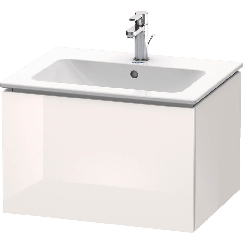 L-Cube 24 3/8'' Wall Mount One Drawer Single Vanity Cabinet in High Gloss White, -related
