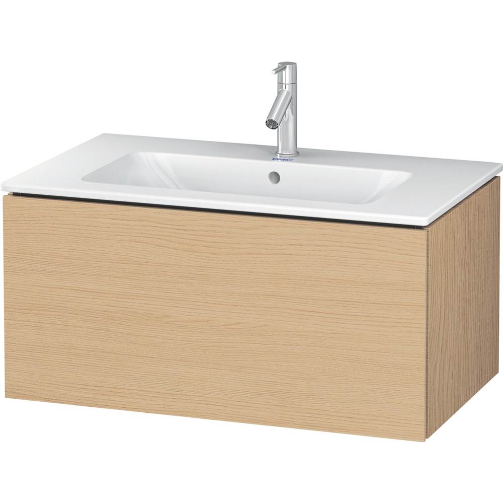 L-Cube 32 1/4'' Wall Mount One Drawer Single Vanity Cabinet in Natural Oak, Sink -shop