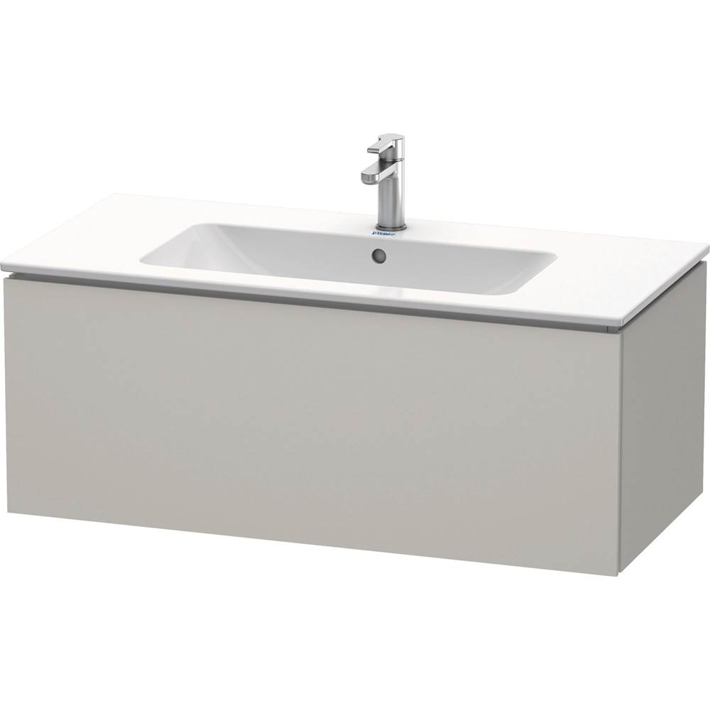 L-Cube 40 1/8'' Wall Mount One Drawer Single Vanity Cabinet in Matte Concrete Gra-shop