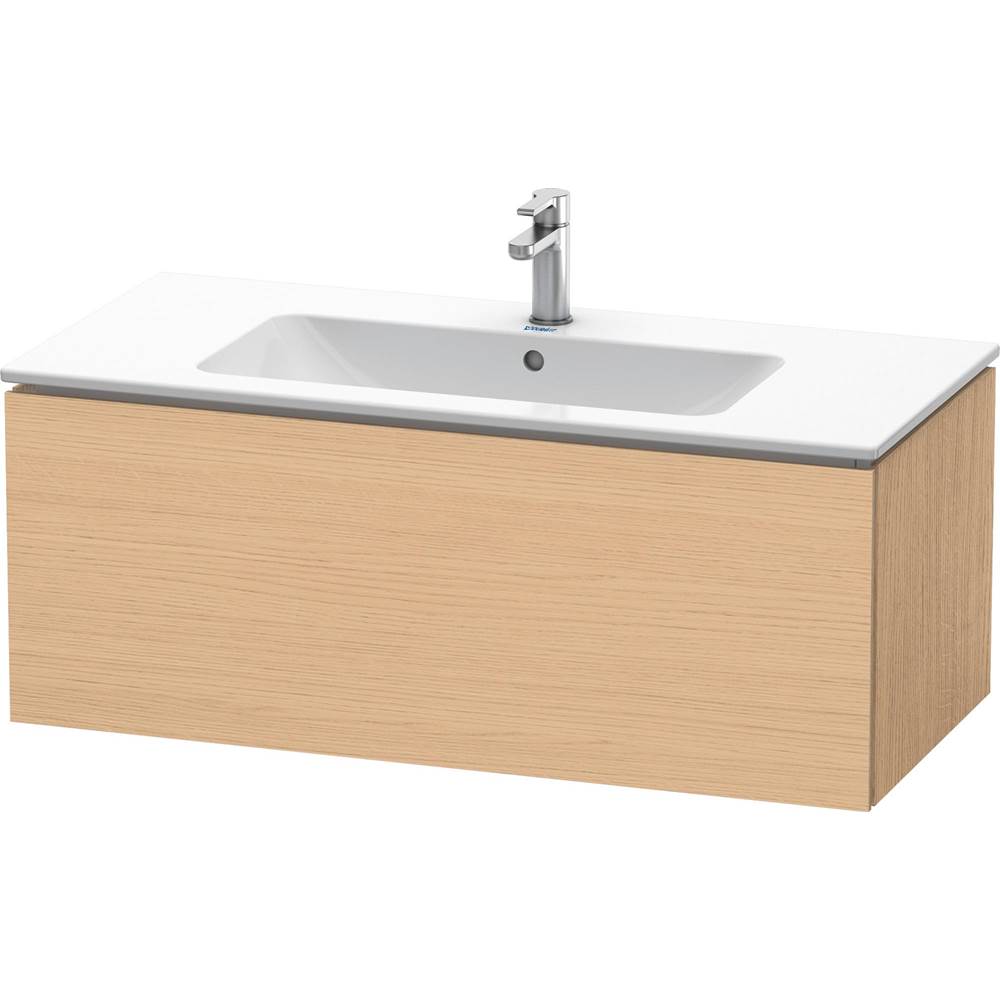 L-Cube 40 1/8'' Wall Mount One Drawer Single Vanity Cabinet in Natural Oak, Sink -related
