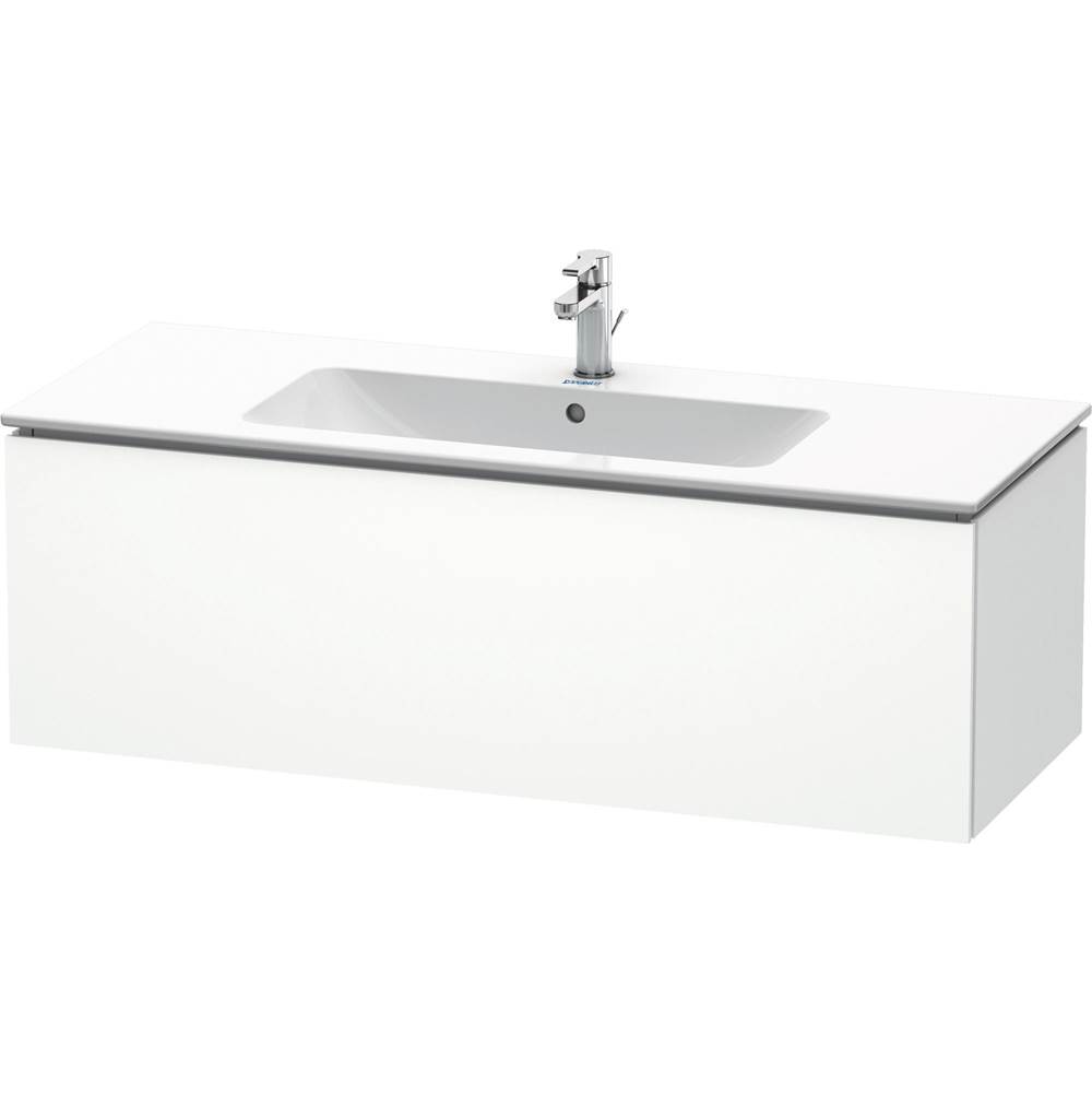 L-Cube 48'' Wall Mount One Drawer Single Vanity Cabinet in Matte White, Sink Sold-related