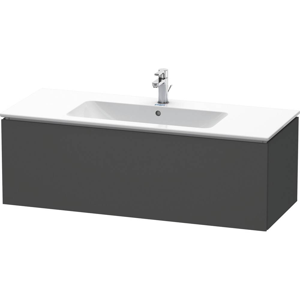 L-Cube 48'' Wall Mount One Drawer Single Vanity Cabinet in Matte Graphite, Sink S-related