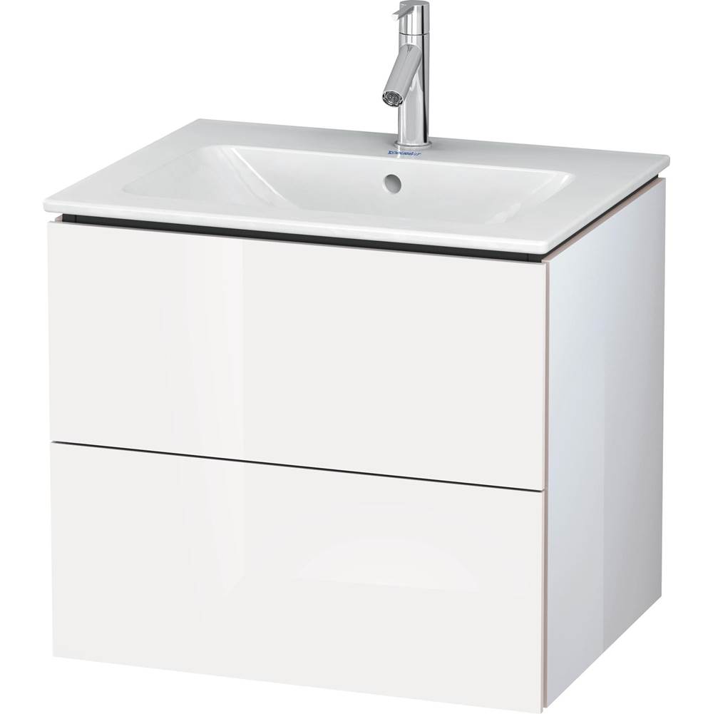 L-Cube 24 3/8'' Wall Mount Two Drawer Single Vanity Cabinet in High Gloss White, -related
