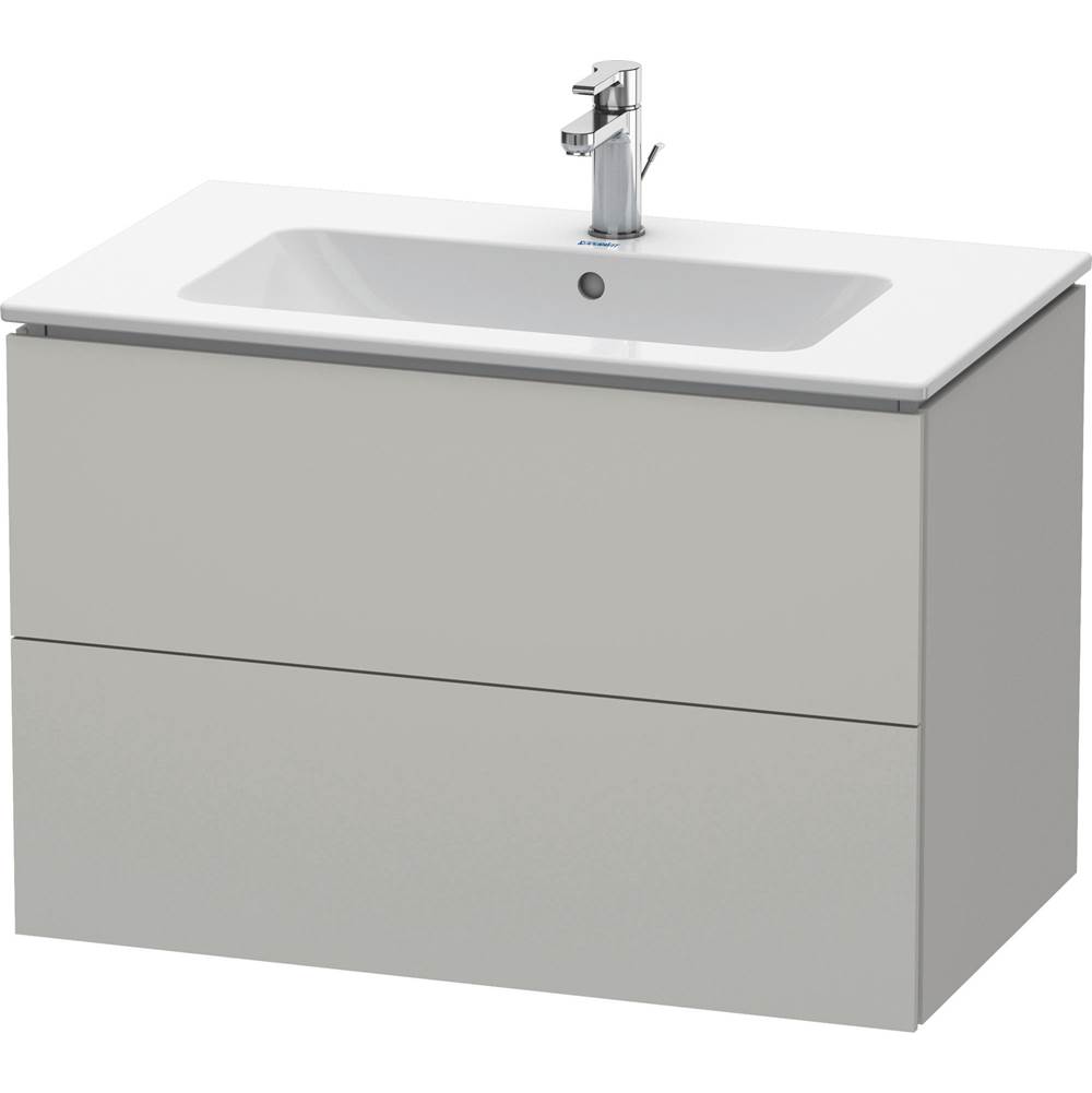 L-Cube 32 1/4'' Wall Mount Two Drawer Single Vanity Cabinet in Matte Concrete Gra-shop