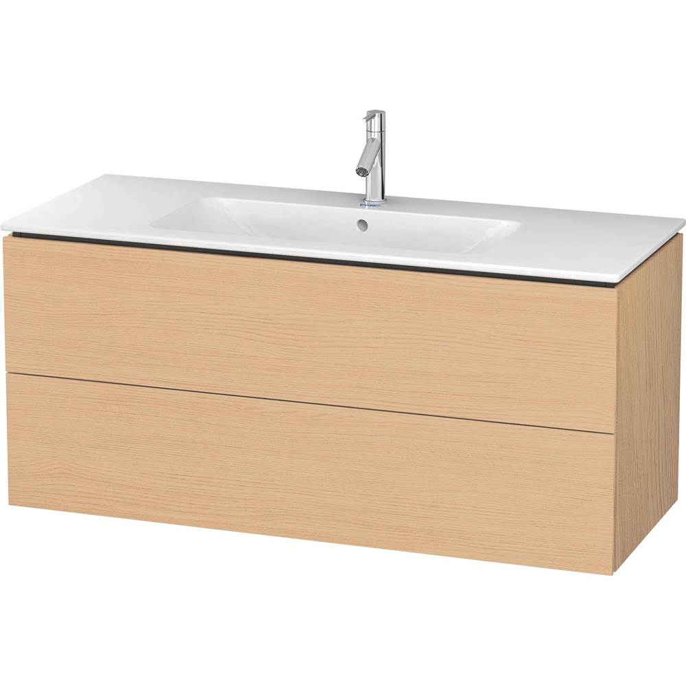 L-Cube 48'' Wall Mount Two Drawer Single Vanity Cabinet in Natural Oak, Sink Sold-shop