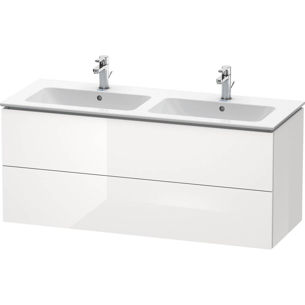 L-Cube 50 3/4'' Wall Mount Two Drawer Single Vanity Cabinet in High Gloss White, -related