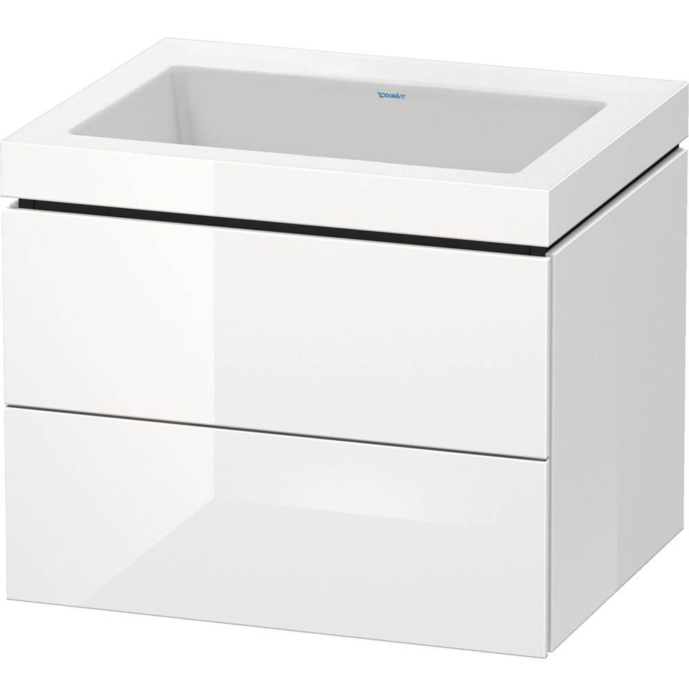 L-Cube 23 5/8'' Wall Mount Two Drawer c-bonded Single Vanity in High Gloss White,-related