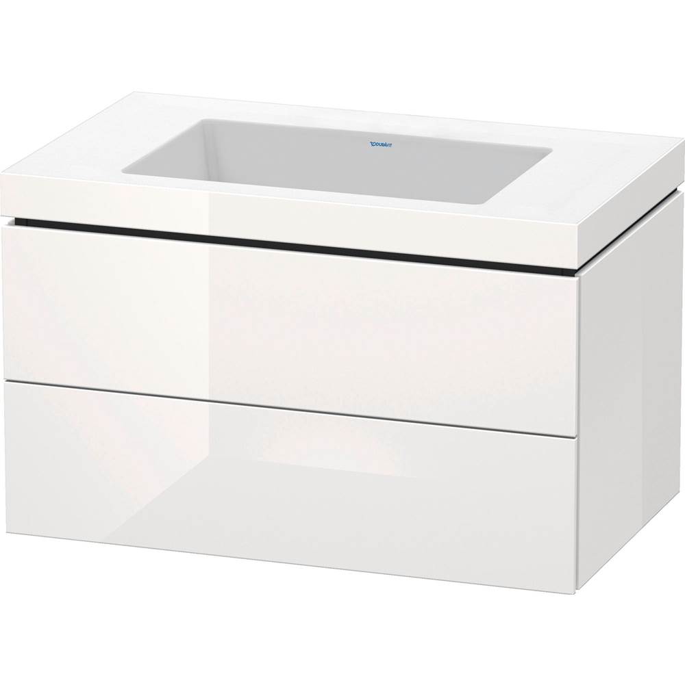 L-Cube 31 1/2'' Wall Mount Two Drawer c-bonded Single Vanity in High Gloss White,-related