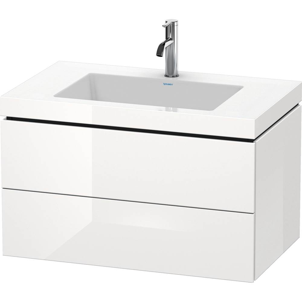 L-Cube 31 1/2'' Wall Mount Two Drawer c-bonded Single Vanity in High Gloss White,-related