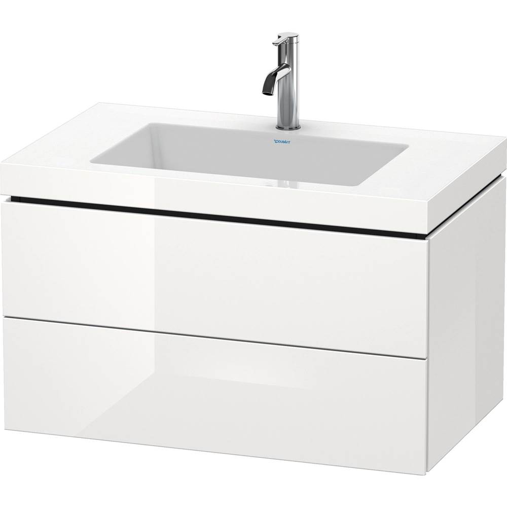 L-Cube 31 1/2'' Wall Mount Two Drawer c-bonded Single Vanity in High Gloss White,-related